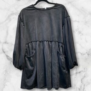 Chelsea & Violet Suede-look Babydoll Dress